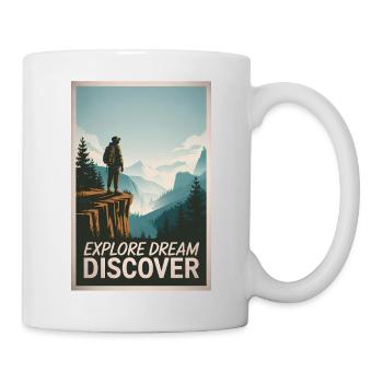 Explore dream discover - Mug - white - Right