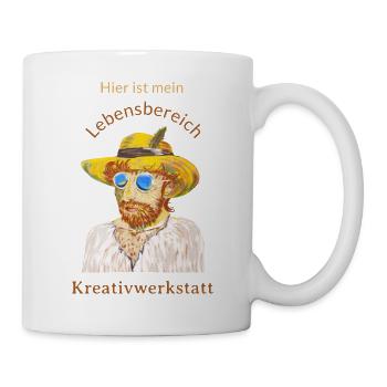 C’est mon domaine de vie : l’atelier créatif - Mug blanc - blanc - Droite