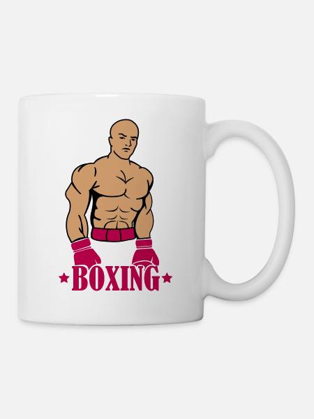 boxing boxer - Tasse - Weiß