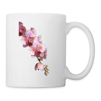 Phalaenopsis Cygne Fard à joues Fleurs d’orchidée pélorique - Mug blanc - blanc - Droite