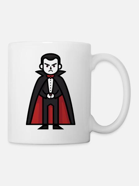 Vampir Halloween Comic - Tasse - Weiß