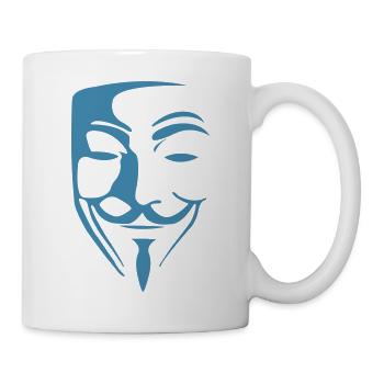 anonymous maske - Tasse - Weiß - Rechts