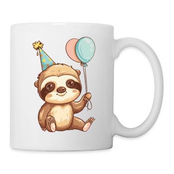 Faultier Geburtstag Baby - Tasse - Weiß - Rechts