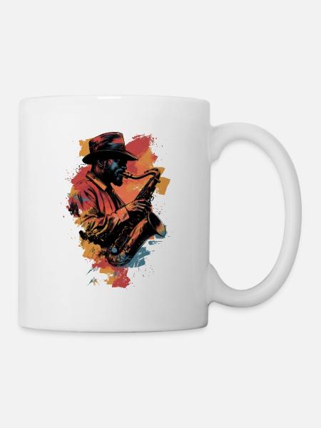 Jazz in Farben - Tasse - Weiß