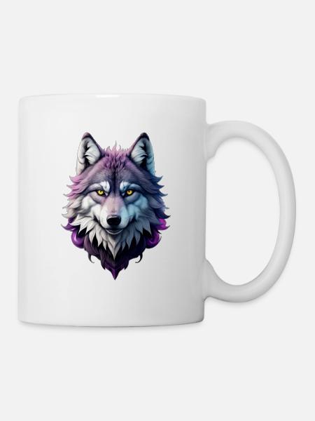 Loup - Mug blanc - blanc