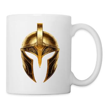 Casque Spartiate Symbole Or - Mug blanc - blanc - Droite