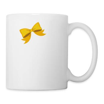 Letter q yellow bow - Mug - white - Right
