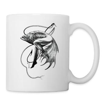 Die umgekehrte Meerjungfrau - Tasse - Weiß - Rechts