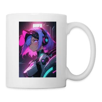 cyber girl - Mug blanc - blanc - Droite