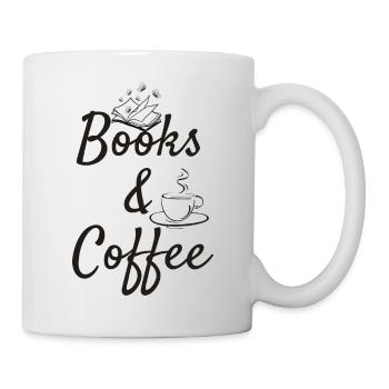 Books & coffee - Tasse - Weiß - Rechts