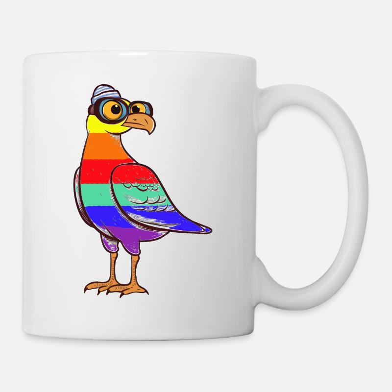 LGBT Regenbogen Möwe Möwen maritim - Tasse - Weiß