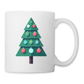 Tannenbaum mit Kugeln - Tasse - Weiß - Rechts