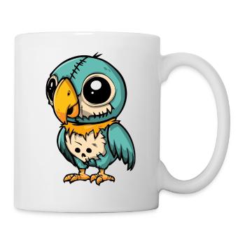 Papagai Halloween Lustig Zombie - Tasse - Weiß - Rechts