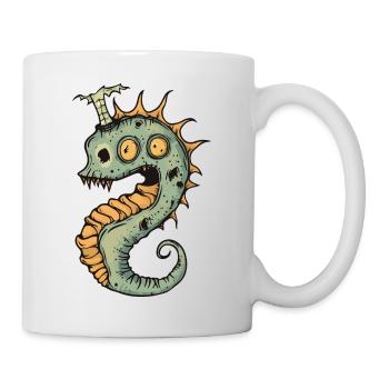 Seahorse Halloween Funny Zombie - Mug - white - Right