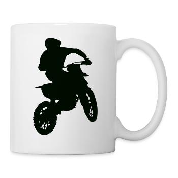 motocross racer - Tasse - Weiß - Rechts