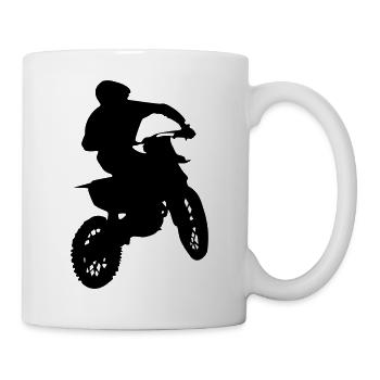 motocross racer - Tasse - Weiß - Rechts