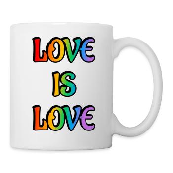 Rainbow Love is Love - Mug - white - Right