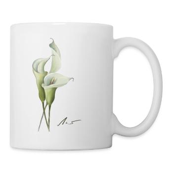 Calla lilies watercolors - Mug - white - Right
