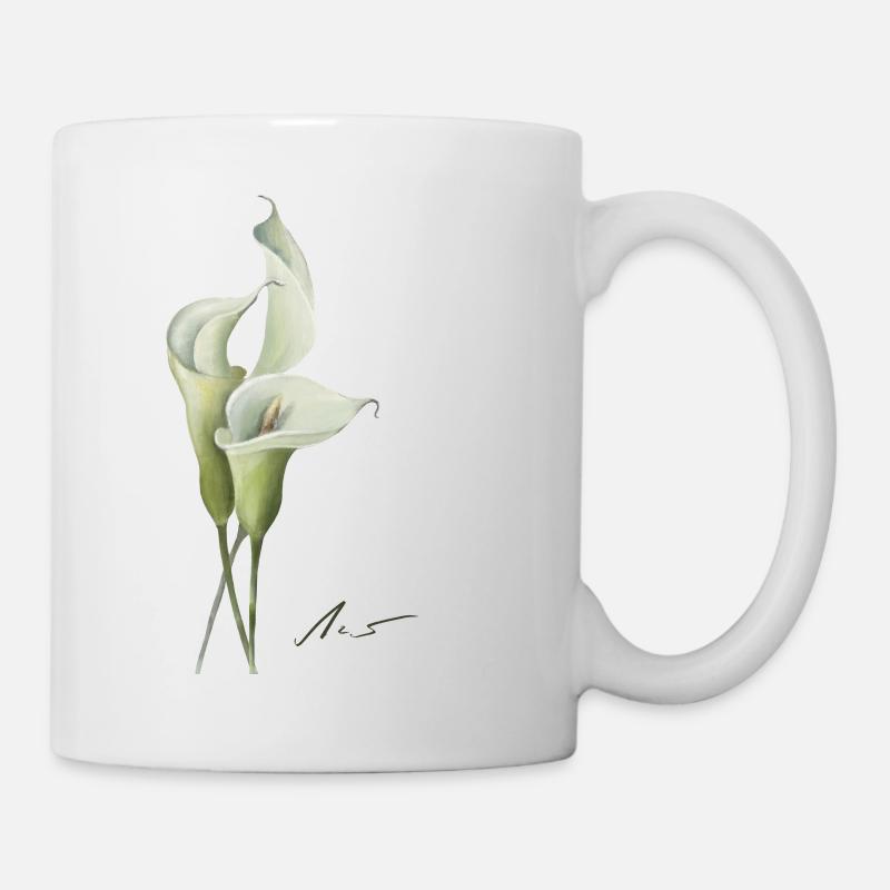 Calla lilies watercolors - Mug - white