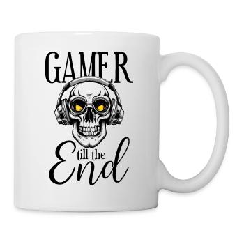 Casque gamer crâne gamer drôle - Mug blanc - blanc - Droite