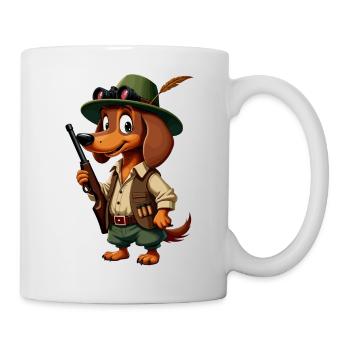 Witzger Jagdhund für einen Jäger mit Hund - Tasse - Weiß - Rechts