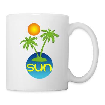 Sun in paradise - Mug - white - Right