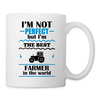 Nicht perfekt, aber bester Landwirt der Welt - Tasse - Weiß - Rechts