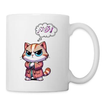 Non, le chat refuse de dire non - Mug blanc - blanc - Droite
