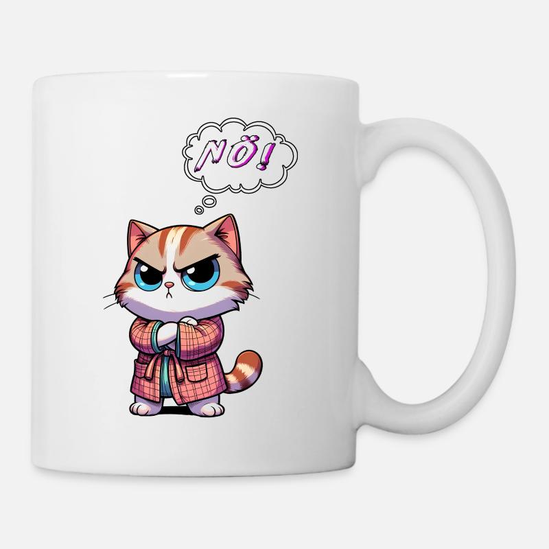 Non, le chat refuse de dire non - Mug blanc - blanc