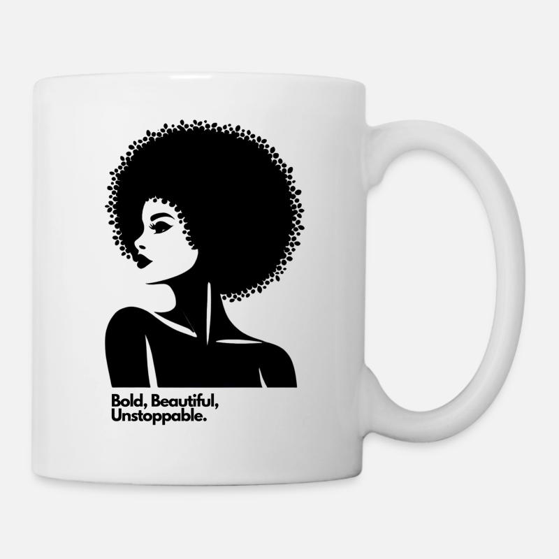 Afro Queen Silhouette - Tasse - Weiß