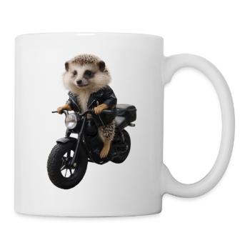 Hérisson motard - Mug blanc - blanc - Droite