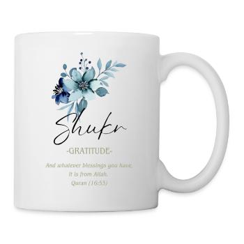 Shukr Gratitude Calligraphy Art - Mug - white - Right