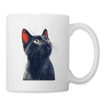 Chat noir - Mug blanc - blanc - Droite