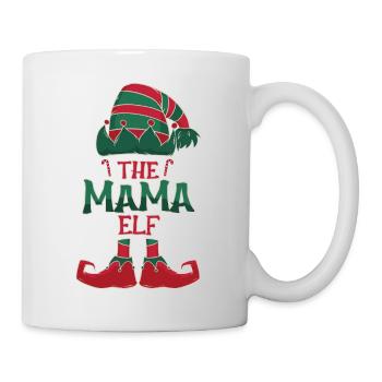Die Mama Elfe Weihnachten Weihnachtsgeschenk - Tasse - Weiß - Rechts