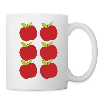 Apple Pattern Red 6-ply - Mug - white - Right