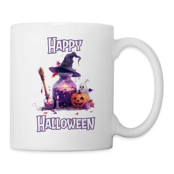 Halloween – Happy Halloween Witch’s Kitchen with Ghost - Mug blanc - blanc - Droite