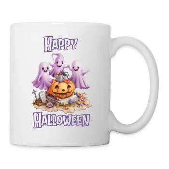 Halloween – Happy Halloween Sweet Ghosts & Pumpkin - Mug - white - Right