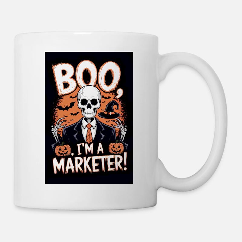 Boo, ich bin ein Marketer - Tasse - Weiß