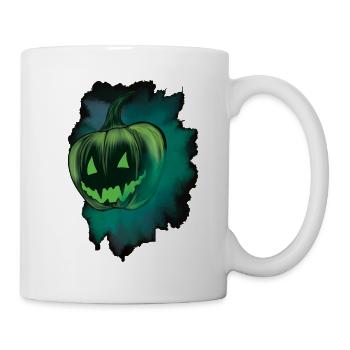 FALLing for PUMPKIN in green - Tasse - Weiß - Rechts