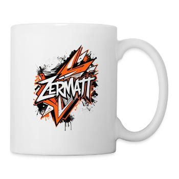 Zermatt Suisse Graffiti en orange – Design urbain - Mug blanc - blanc - Droite
