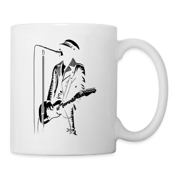 Musik: Retro, Heavy Metal, Hard Rock, Punk, Vinyl, Pop - Tasse - Weiß - Rechts