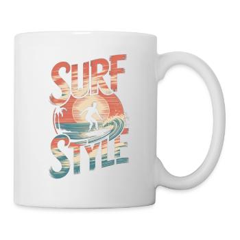 surf style et soleil vintage - Mug blanc - blanc - Droite