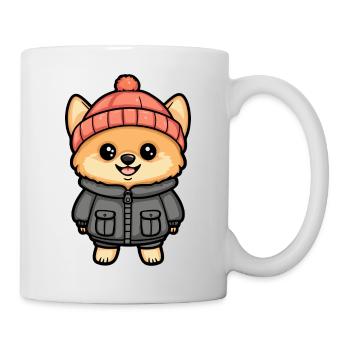 Pomeranian Dog Winter Pomeranian - Mug - white - Right