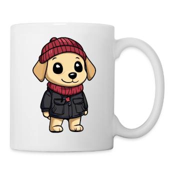 Labrador Hund Winter - Tasse - Weiß - Rechts