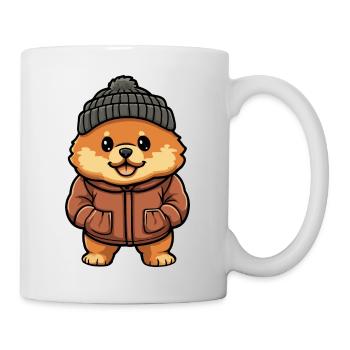 Chow Chow Chien Hiver - Mug blanc - blanc - Droite