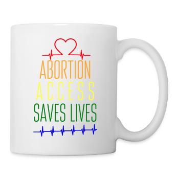 Abortion access saves lives - Mug - white - Right