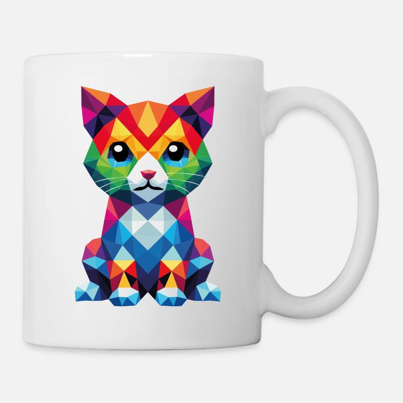 Design "Whisker Pixels" - Tasse - Weiß