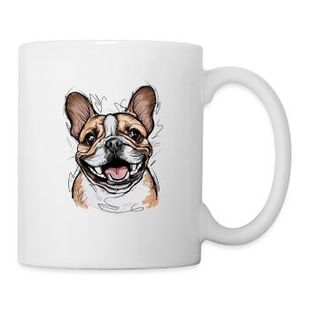 Französische Bulldogg Bully Hunde Hundeliebe - Tasse - Weiß - Rechts