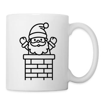 Weihnachtsmann Lustig - Tasse - Weiß - Rechts