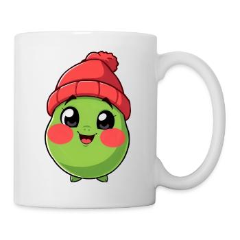 Jouet Peapod mignon en peluche avec bonnet rouge - Mug blanc - blanc - Droite